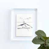 "Lighthouse" - Original Painting in white by Teju Reval