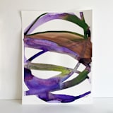 "Violet Cell Pair" - Original Painting in purple by Mary Gaspar