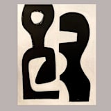 "Perfect Composition Original Artwork" - Original Painting in black by Ilana Greenberg