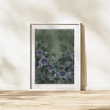 "Violets" - Original Painting in green by Kate Nelson
