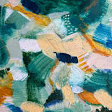 "Dalileh" - Original Painting in green by Parima Studio