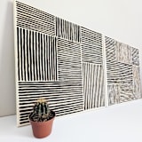 "Sketchy Pair | 16" x 16" | Set of 2" - Original Painting in brown by Katie Zimpel