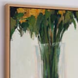 "Glass Vase Gold" - Original Painting in green by Wendy Keller