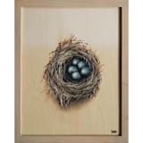 "Bird Nest" - Original Painting in brown by Wendy Keller