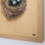 "Bird Nest" - Original Painting in brown by Wendy Keller