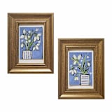 "Snowdrops - Set of 2" - Original Painting in blue by AlisonJerry