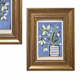 "Snowdrops - Set of 2" - Original Painting in blue by AlisonJerry