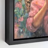 "A Good Book" - Original Painting in pink by Wendy Keller