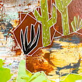"Red Rocks" - Original Painting in orange by Sarah Fitzgerald