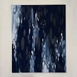 "Banff Rain" - Original Painting in blue by Melissa Stone Mangham