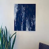 "Banff Rain" - Original Painting in blue by Melissa Stone Mangham
