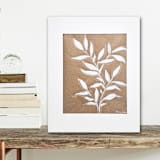 "Modern Fern" - Original Painting in white by AlisonJerry