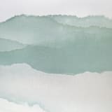 "Early Light Through The Hills" - Original Painting in green by Rebecca King