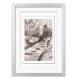 "River Tree Stream" - Original Painting in black by AlisonJerry
