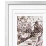 "River Tree Stream" - Original Painting in black by AlisonJerry