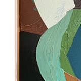 "Woods and River" - Original Painting in green by Jessalin Beutler
