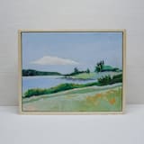 "Ocean’s Edge" - Original Painting in green by Lottie Aldarwish