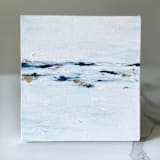 "Gilded Sapphire Fury" - Original Painting in white by Nicoletta Savod