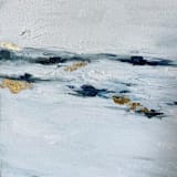 "Gilded Sapphire Fury" - Original Painting in white by Nicoletta Savod