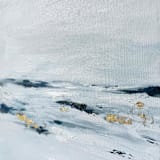 "Gilded Sapphire Fury" - Original Painting in white by Nicoletta Savod