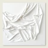 "Sculptural Linen Series: Irene" - Original Painting in white by robyn lomauro