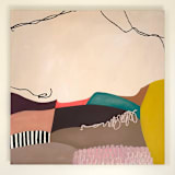 "Woven Horizon" - Original Painting in multicolorassorted-colors by robyn lomauro