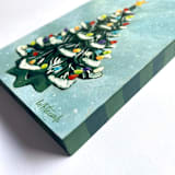 "Mini Oil Painting - Ceramic Christmas Tree" - Original Painting in multicolorassorted-colors by Holly Whitcomb