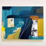 "Saddle" - Original Painting in blue by Morgan Kendall