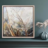 "Frosted Fall II" - Original Painting in gray by Mandy Trimble Leonard