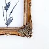 "Ink Botanical I" - Original Painting in black by Teju Reval