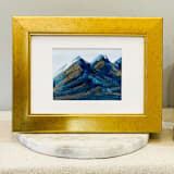 "Chart Your Course Through the Wilderness" - Original Painting in blue by Golden Lines and Silver Linings
