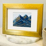 "Chart Your Course Through the Wilderness" - Original Painting in blue by Golden Lines and Silver Linings