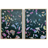 "Fragments No. 1 & Fragments No. 2" - Original Painting in green by Sarah Mankin