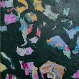 "Fragments No. 1 & Fragments No. 2" - Original Painting in green by Sarah Mankin