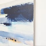 "Quiet Blue In White" - Original Painting in blue by AlisonJerry