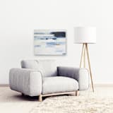 "Quiet Blue In White" - Original Painting in blue by AlisonJerry