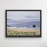 "Seaside Daisies" - Original Painting in blue by Arohika Verma