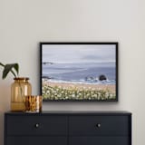 "Seaside Daisies" - Original Painting in blue by Arohika Verma