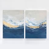 "Vast Escape No. 1 and No. 2 - Original Set" - Original Painting in blue by Julia Contacessi