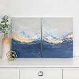 "Vast Escape No. 1 and No. 2 - Original Set" - Original Painting in blue by Julia Contacessi