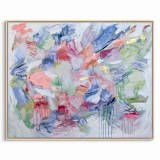 "Where the Wild Things Bloom - 50 x 40 inches - Original Painting" - Original Painting in multicolor by Sarah Mankin