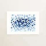 "Indigo Water Woven 01" - Original Painting in blue by Danushka Abeygoda