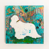 "Sweetpea" - Original Painting in multicolorassorted-colors by CONNIE COLLUM