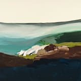 "Monterey Bay Series Square" - Original Painting in multicolorassorted-colors by Caryn Owen
