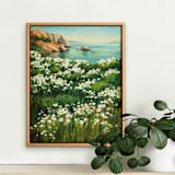 "Sea Cliff" - Original Painting in blue by Wendy Keller