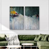 "December" - Original Painting in blue by Wendy Keller