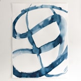 "Indigo Plant Cell 13" - Original Painting in blue by Mary Gaspar