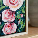 "Rose - 5x7 Framed" - Original Painting in pink by Weronika Zubek