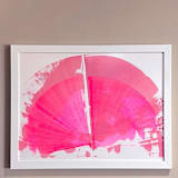 "corpus 1 + 2" - Original Painting in pink by bari wieselman schulman