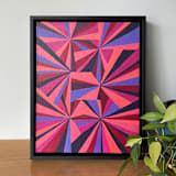 "Red + Pink" - Original Painting in multicolor by Renée Stramel